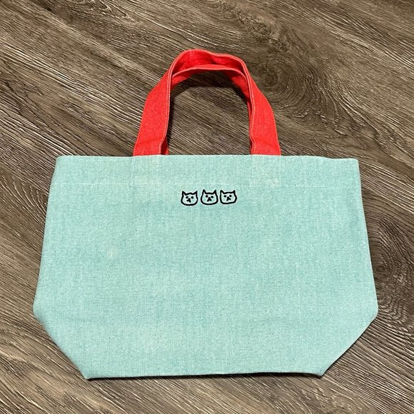 Loop Kitten Cat Tote Bag ❘ Travel Bag ❘ Causal Bag ❘ 2-Handle Bag ❘ Animal Print - Picture 2 of 5